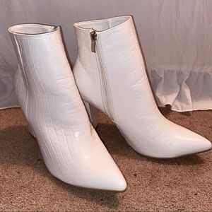 New White Heeled Boots